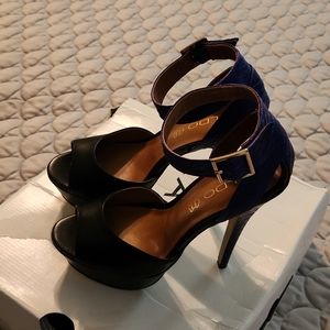 Women's Aldo Durnil Ankle Strap Heels Sz 6.5